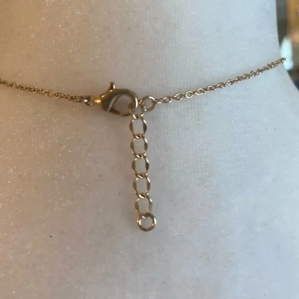 Kate Spade Blue Enamel Heart Necklace